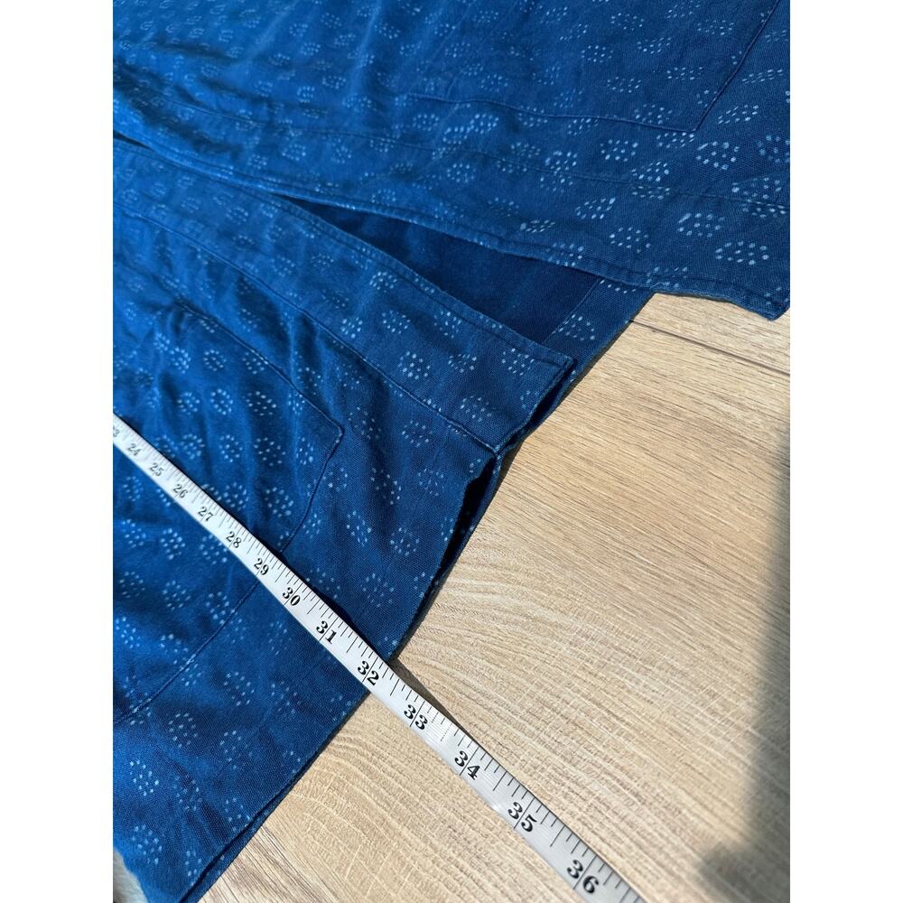 Eileen Fisher Block Printed Organic Cotton Kimono Jacket Denim Blue 3X - Picture 8 of 8